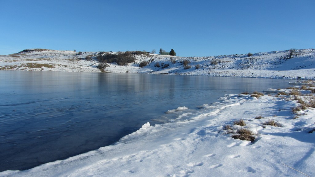 Le lac de Born gelé